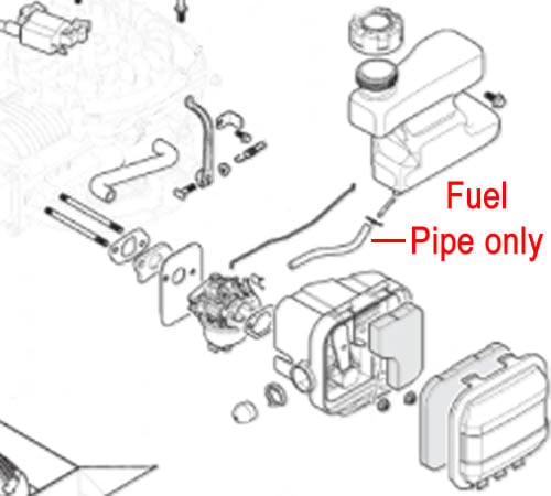 Click to view product details and reviews for Mountfield St45 Wb45 Engine Fuel Pipe 118550919 0.