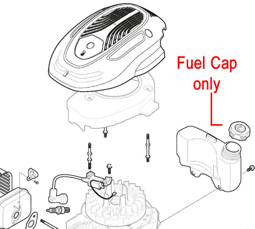 Mountfield Lawnmower ST170 Engine Fuel Cap 118551455 0 Mowers Online