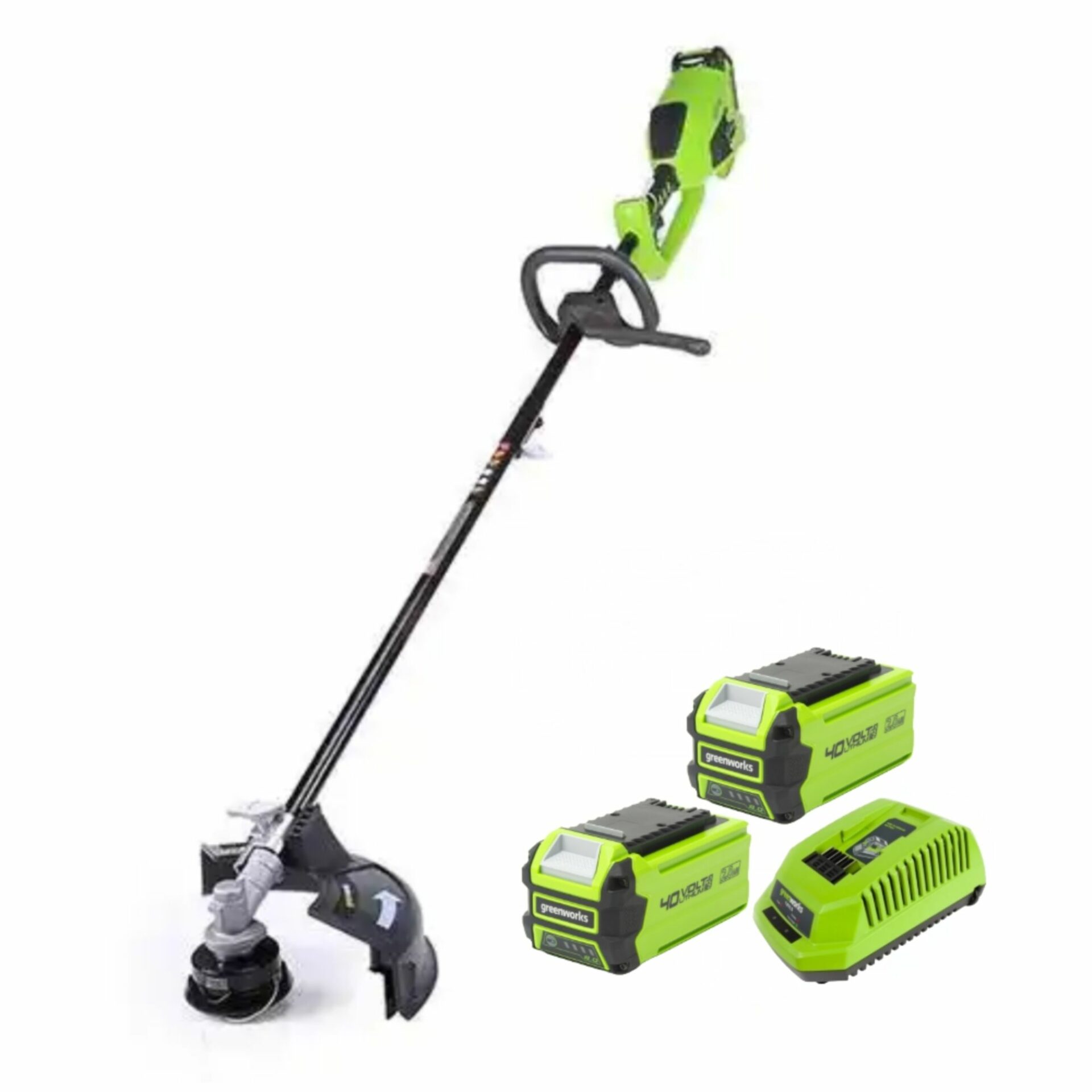Click to view product details and reviews for Greenworks 40v 40cm Brush Cutter Line Trimmer Kit 4ah Battery And 2a Charger.