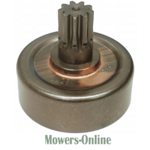 Lawn mower clutch assembly with pinion gear