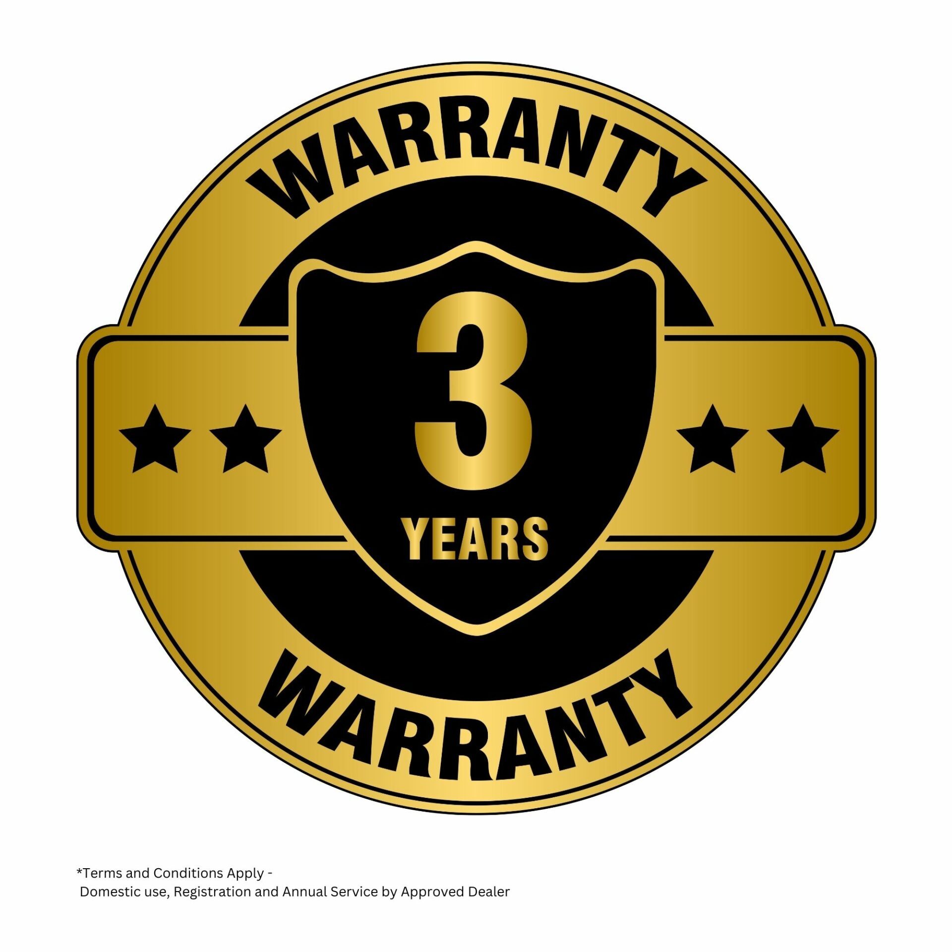 1o0pnpizaiv.jpg - Mowers Online Three-year product warranty seal badge