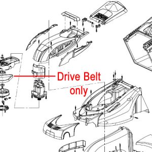 Lawn mower drive belt parts diagram