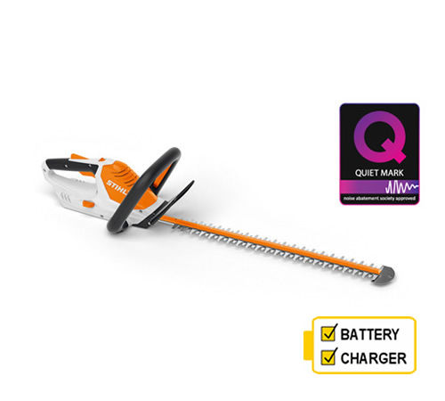 33todnnexyw.jpg - Mowers Online Cordless electric hedge trimmer with battery and charger