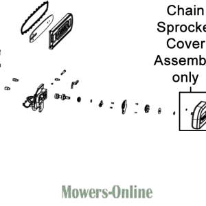 Chain sprocket cover assembly diagram