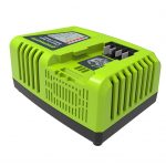 Cordless battery charger station with dual charging ports