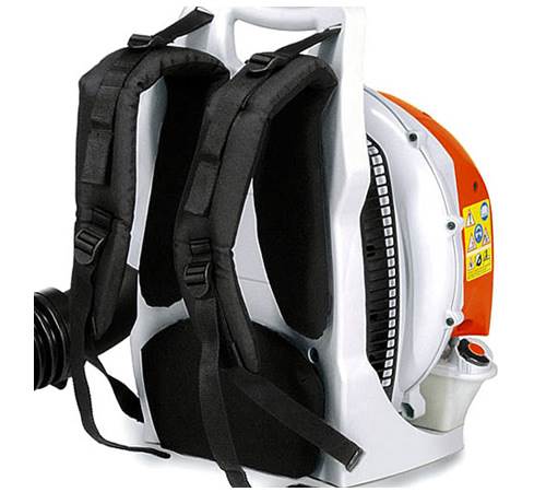 54klux3cslo.jpg - Mowers Online White and orange backpack with black straps