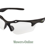 5ca4nrjdubn.png - Mowers Online Black wraparound safety glasses with clear lenses