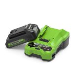 Greenworks battery charger with lithium-ion battery pack