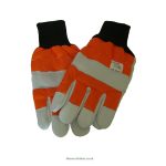 High-visibility safety work gloves with reflective strips