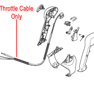 Throttle cable assembly diagram for lawn mower