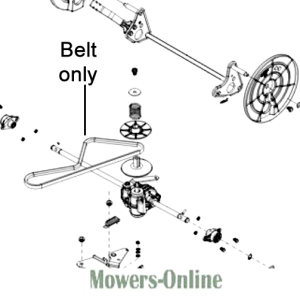 Lawn mower belt and pulley assembly diagram