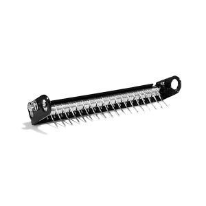 Hedge trimmer attachment with metal teeth blade