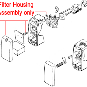 Filter housing assembly components diagram