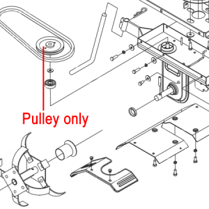 Lawn mower pulley and deck assembly parts diagram