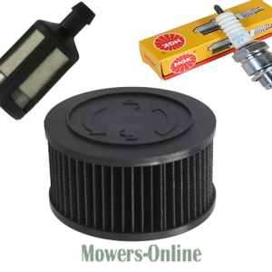 Small engine maintenance parts kit with air filter and spark plug