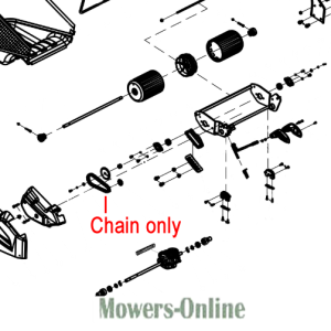 Lawn mower chain and sprocket assembly diagram