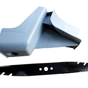 Lawn mower blade sharpener with guide tool
