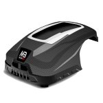 Carbon fiber paintball mask with ventilation.