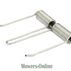Lawn mower blade spring tensioner assembly