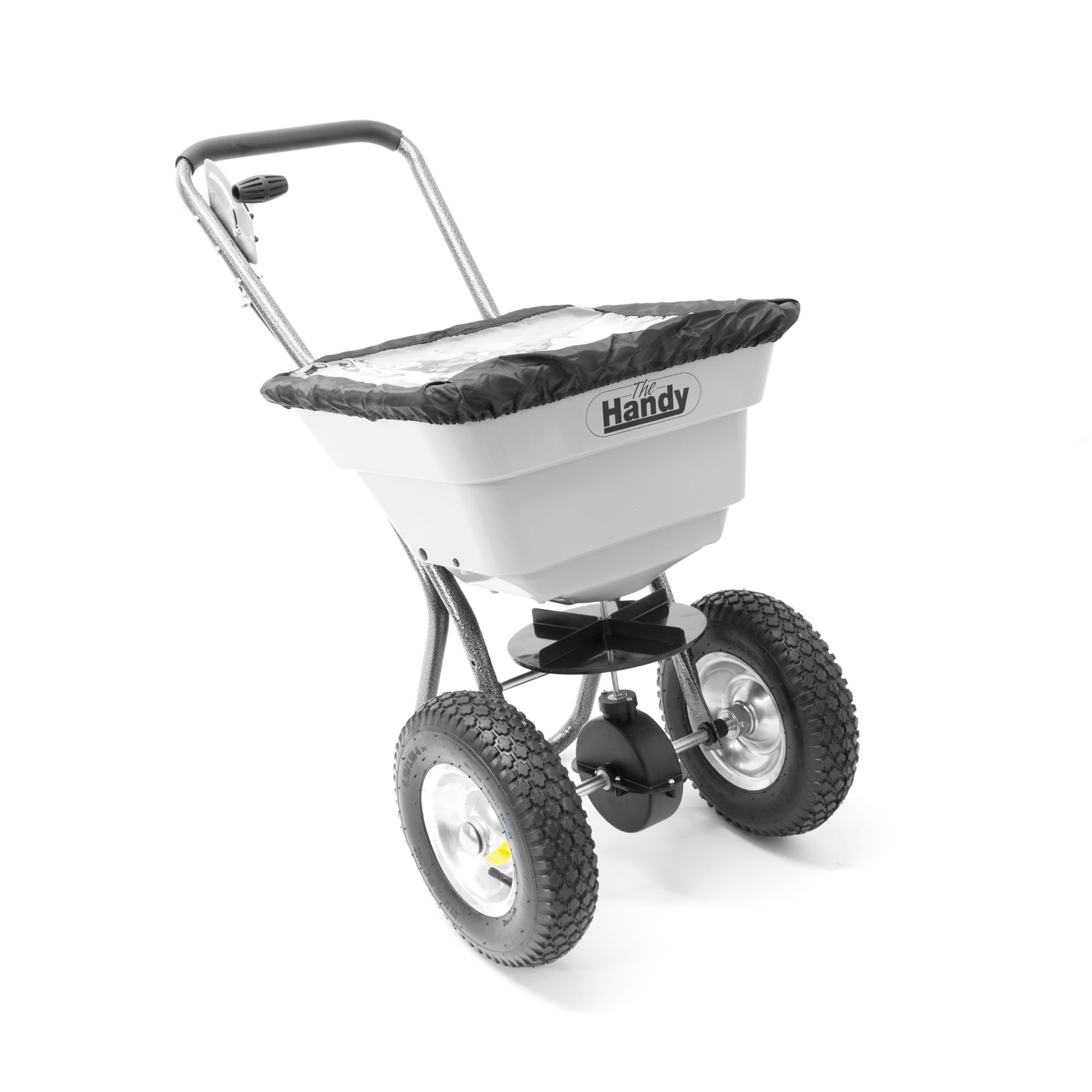 jd4a3ddml54.jpg - Mowers Online Handy push broadcast spreader with pneumatic tires