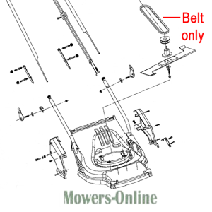 Lawn mower deck belt replacement diagram