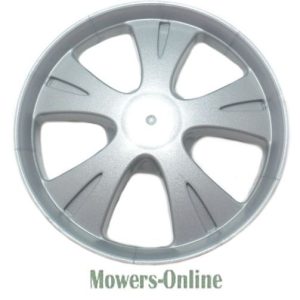 Lawn mower wheel with six spokes