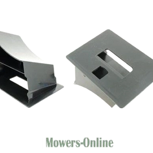 Lawn mower chute deflector components