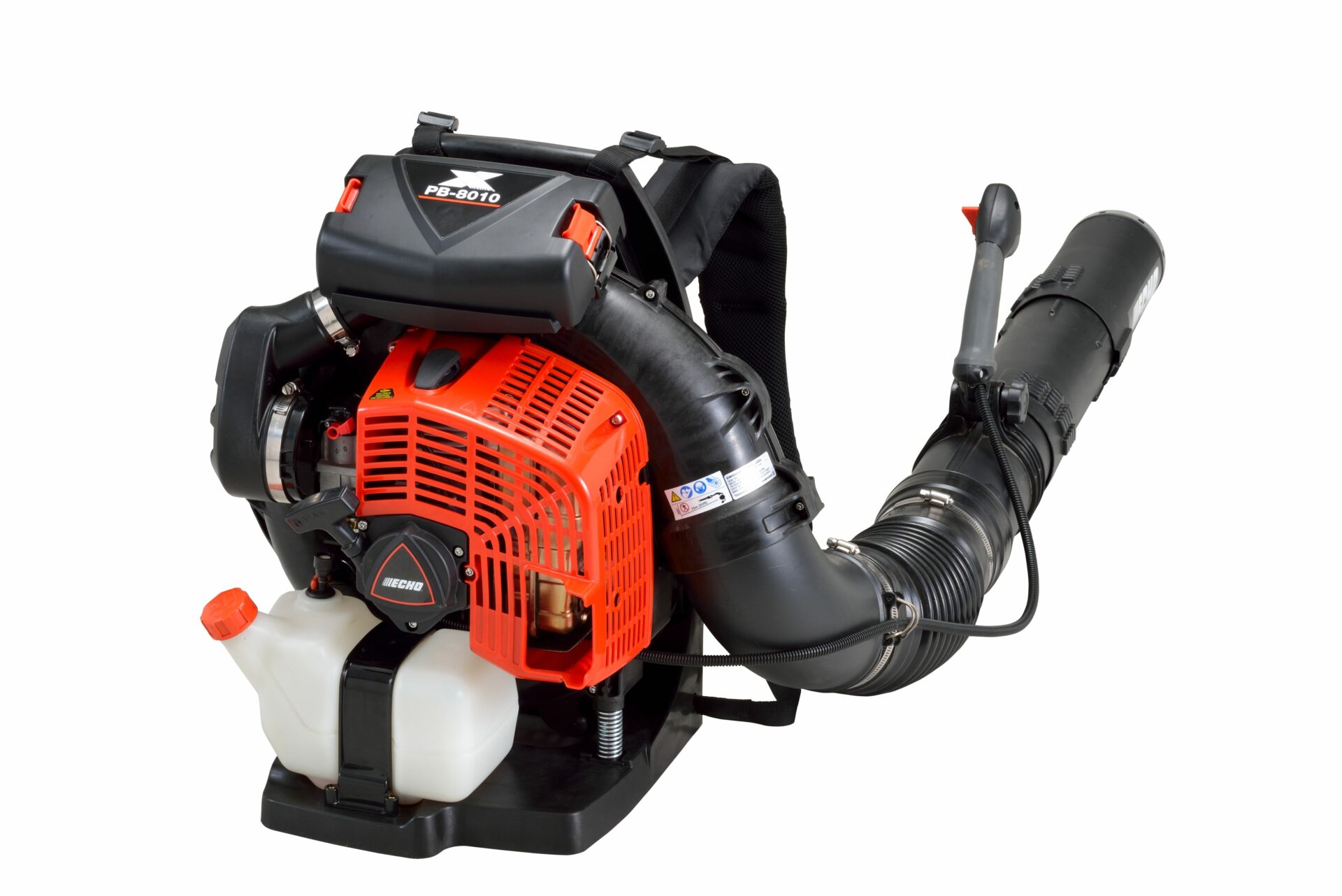lbm40jqhyew.jpg - Mowers Online Backpack leaf blower with red engine and black tube