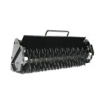 Lawn sweeper tractor attachment with collection hopper