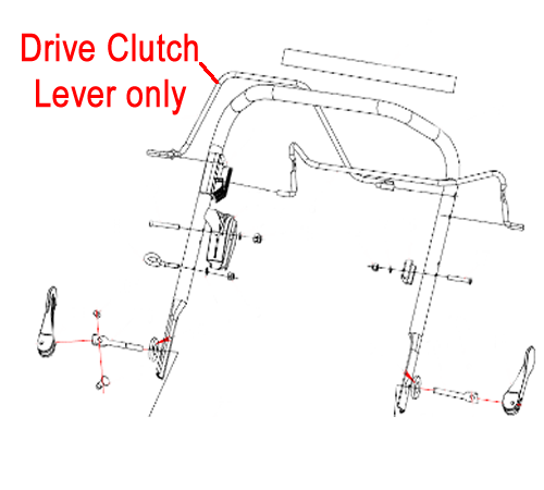 mjwbs5xg31a.png - Mowers Online Drive clutch lever assembly diagram for mower