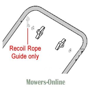Recoil rope guide for lawn mower