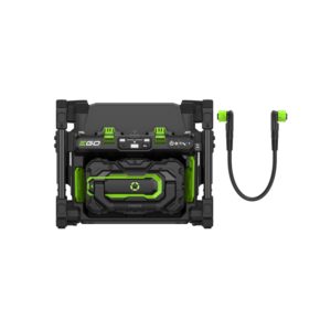 Portable jobsite radio with earbuds