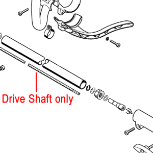 Drive shaft assembly diagram with shaft component highlighted