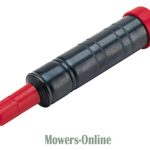 Lawn mower spark plug with red cap