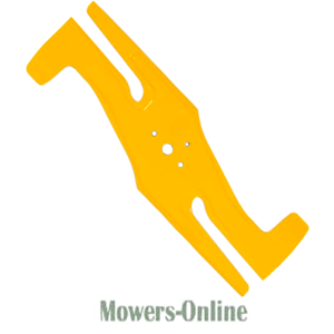 Mowers Online logo with yellow jumping figure