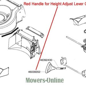 Lawn mower height adjust lever parts diagram