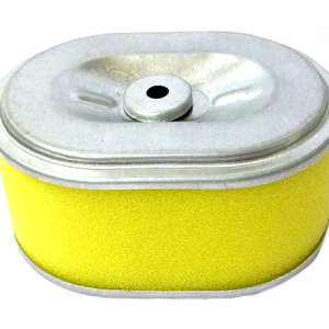Yellow round air filter with metal top cover