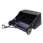 Tow-behind lawn sweeper with mesh collection bag