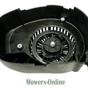 Lawn mower recoil starter assembly housing