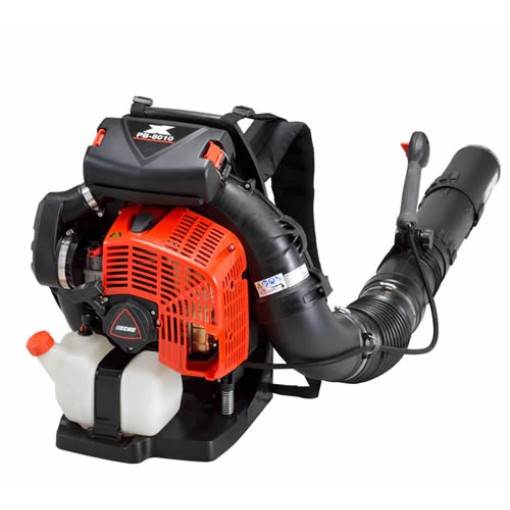 szjksi1bgpt.jpg - Mowers Online Backpack leaf blower with red engine and black straps