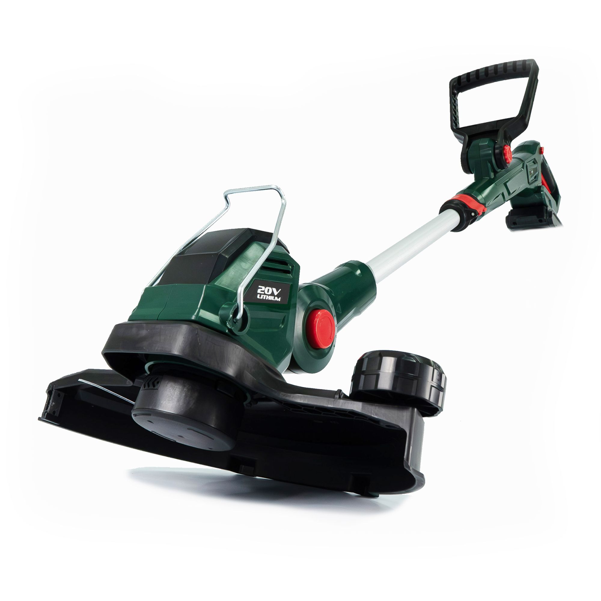 t1khu5r33ai.jpg - Mowers Online Cordless string trimmer with shoulder strap and battery pack