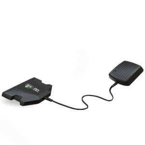 Solar panel charging dock with cable connection