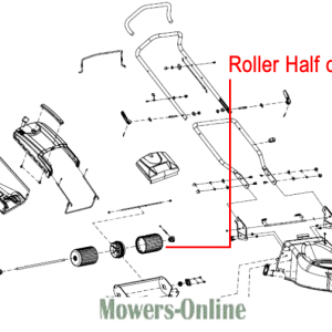 Lawn mower roller half assembly diagram parts