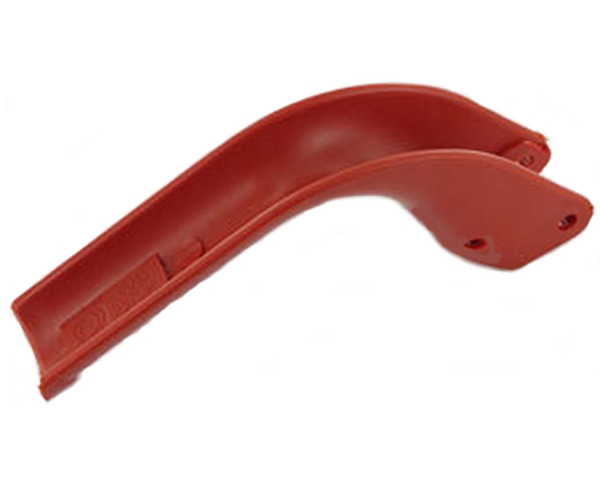 yvnnfcwbypa.png - Mowers Online Red curved plastic mower chute deflector