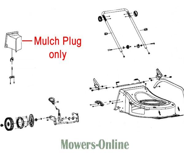 P - Mowers Online Mulch plug and mower deck components diagram