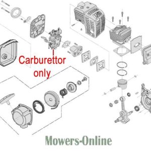 Carburetor parts diagram and assembly components
